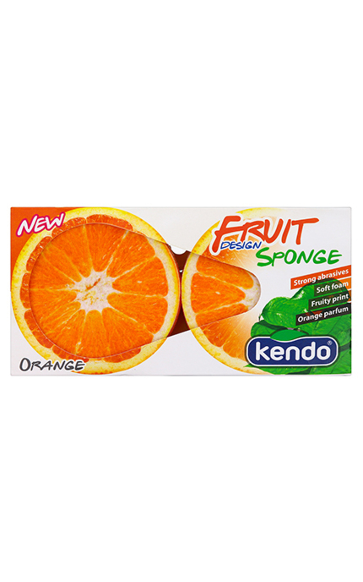 KENDO KENDO Fruit Design Orange губки для посуды, 2шт. 2 шт