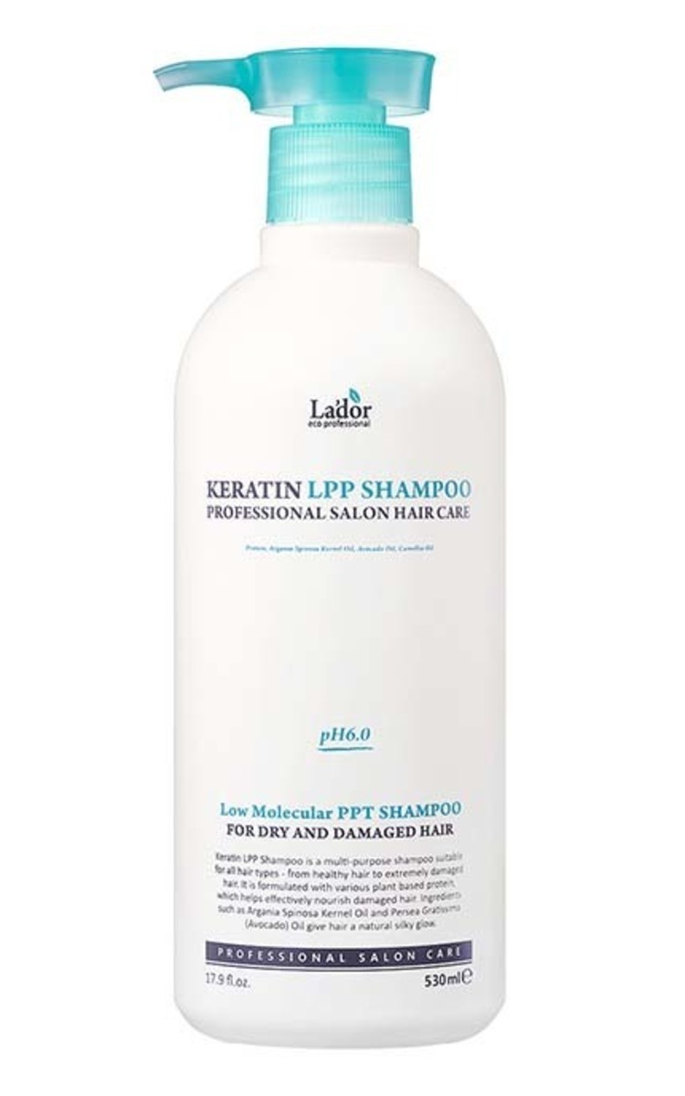 LADOR LA'DOR Keratin LPP bezsulfātu šampūns ar keratīnu, 530ml 530 ml