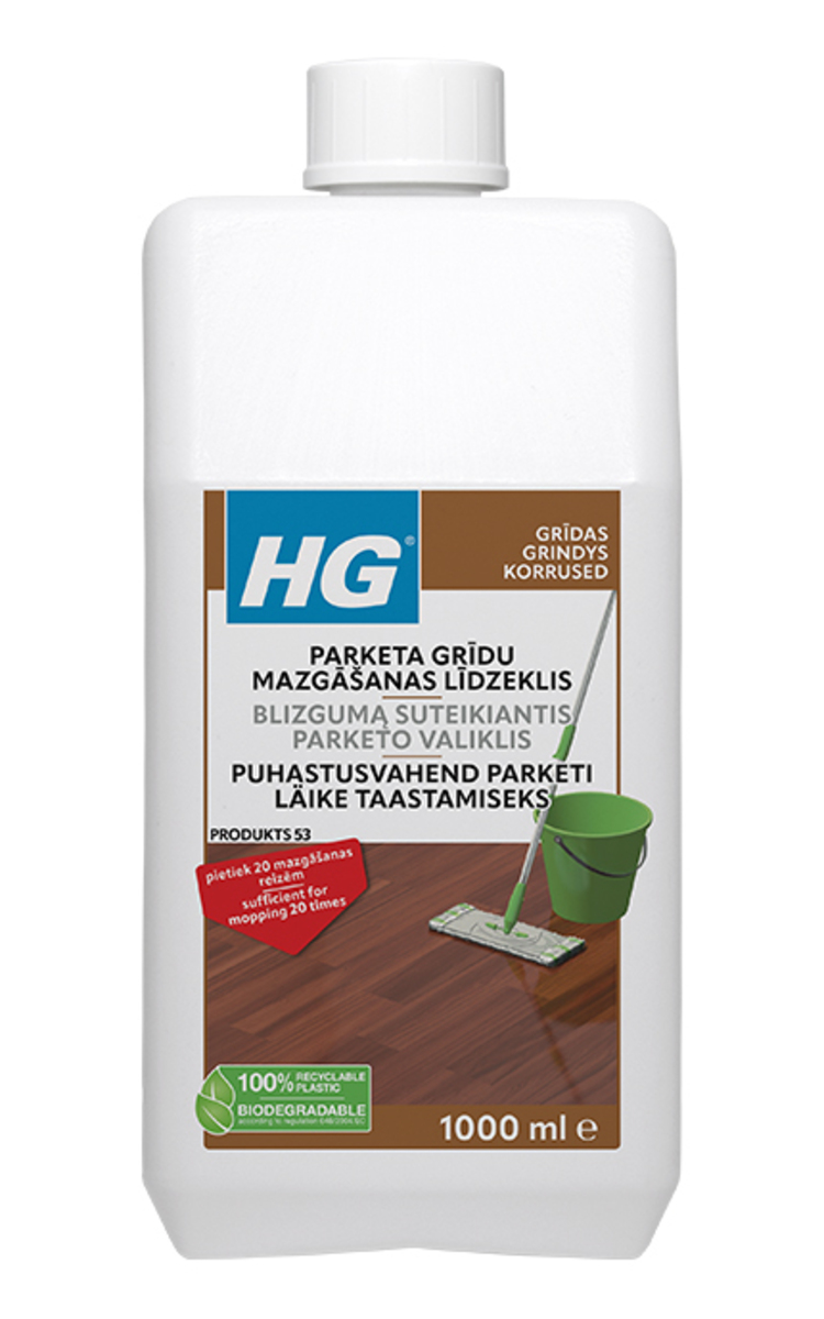 HG HG Parketa un koka grīdu mazgāšanas līdzeklis, 1l 1000 ml