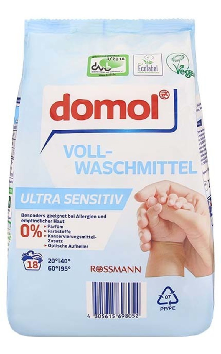 DOMOL DOMOL Ultra Sensitiv порошок для стирки белья, 1.215кг 1215 г