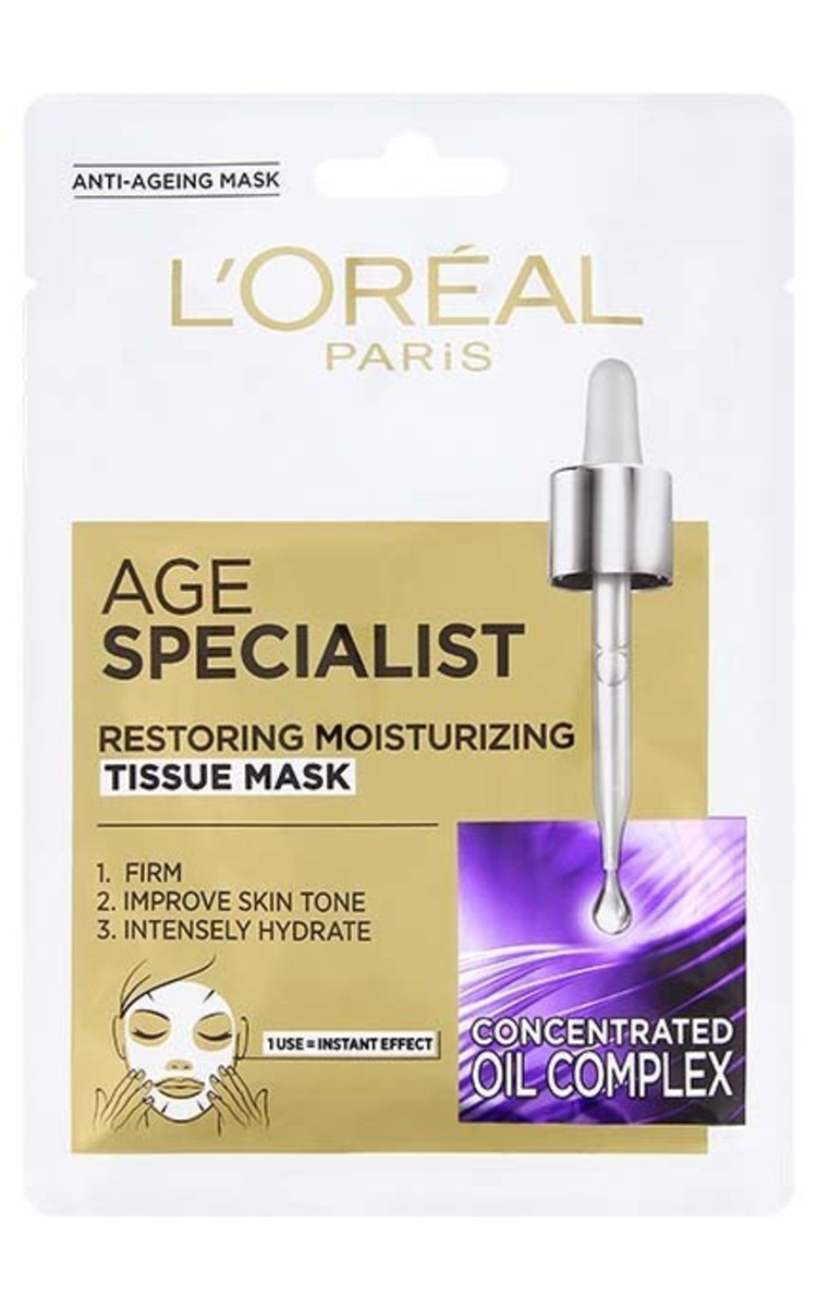 L`OREAL L'OREAL Age Specialist atjaunojoša un mitrinoša sejas maska, 30g 1 gab.