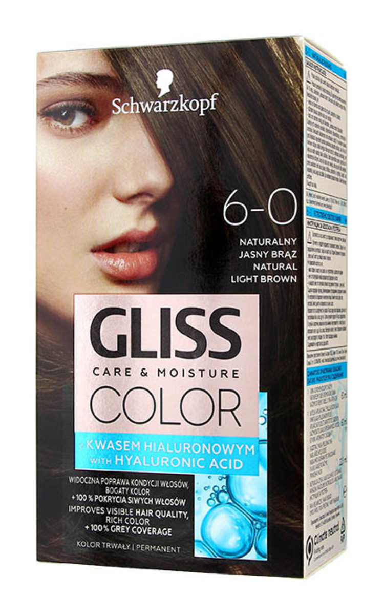 GLISS COLOR GLISS COLOR Care&Moisture стойкая краска для волос, 6-0 Натуральный светло-каштановый, 1шт. 1 шт