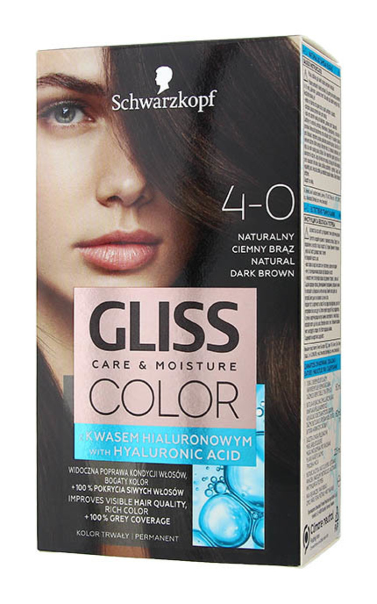 GLISS COLOR GLISS COLOR Care&Moisture стойкая краска для волос, 4-0 Натуральный темно-каштановый, 1шт. 1 шт