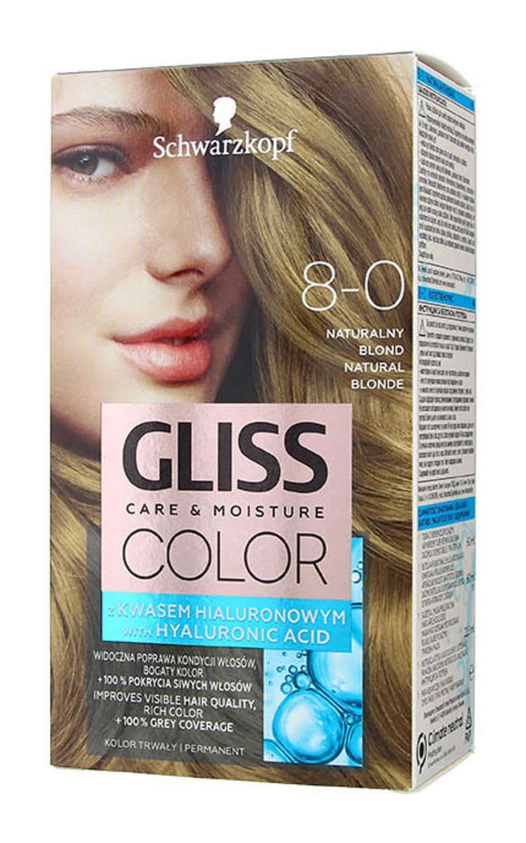 GLISS COLOR GLISS COLOR Care&Moisture стойкая краска для волос, 8-0 Натуральный русый, 1шт. 1 шт