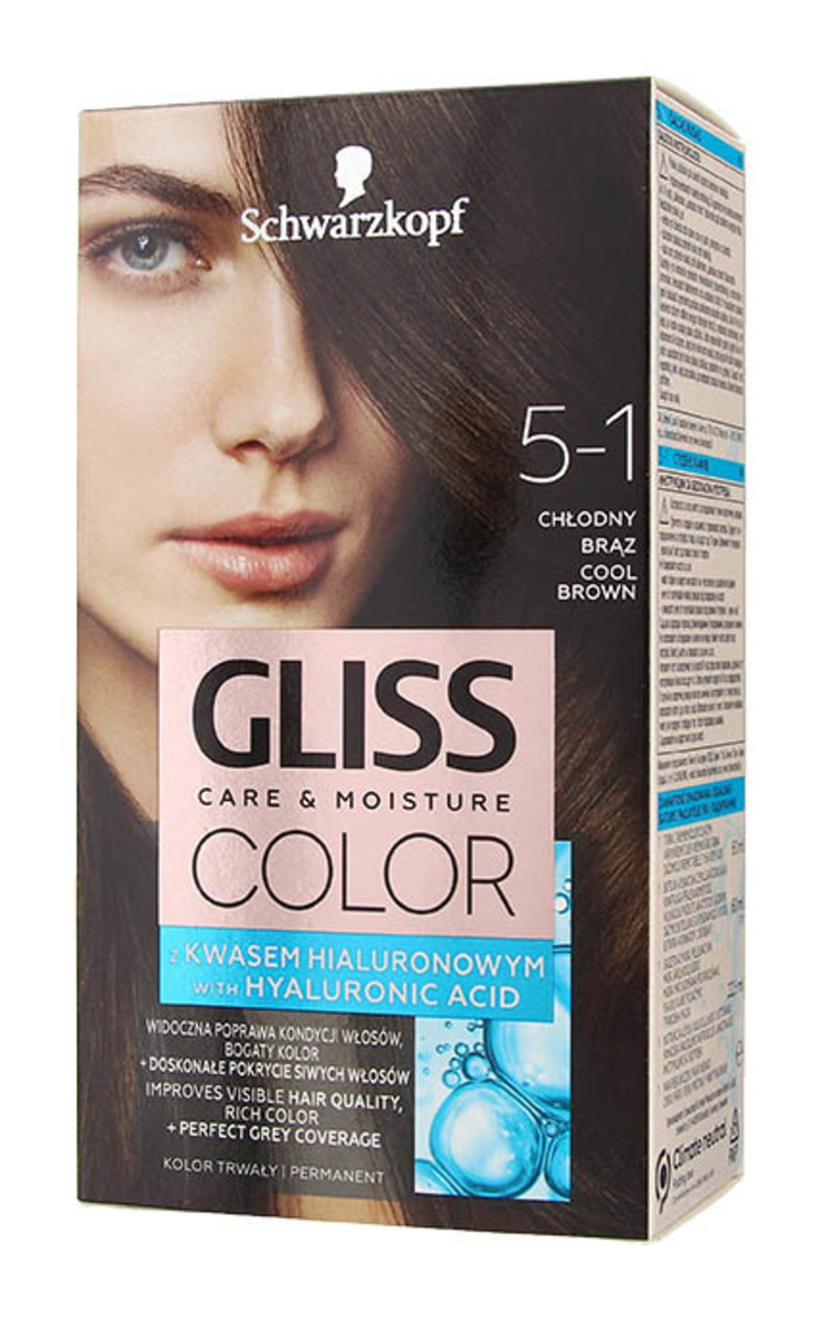 GLISS COLOR GLISS COLOR Care&Moisture стойкая краска для волос, 5-1 Холодный каштановый, 1шт. 1 шт