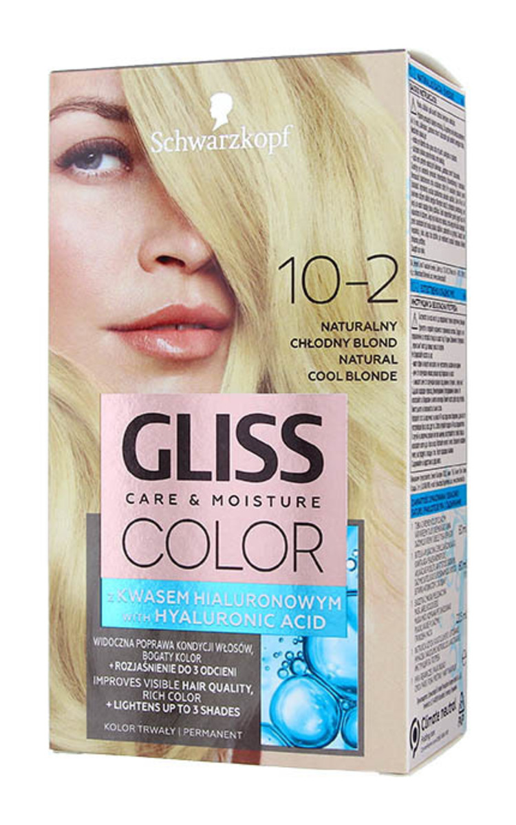 GLISS COLOR GLISS COLOR Care&Moisture стойкая краска для волос, 10-2 Натуральный холодный русый, 1шт. 1 шт