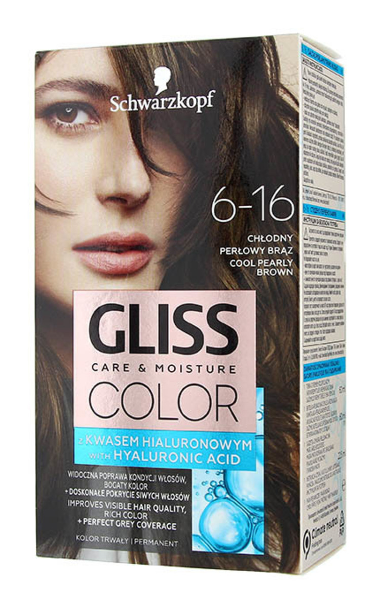 GLISS COLOR GLISS COLOR Care&Moisture стойкая краска для волос, 6-16 Холодный жемчужный каштановый, 1шт. 1 шт