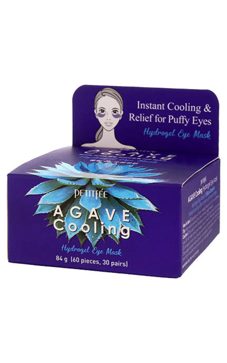 PETITFEE PETITFEE Agave Cooling Hydrogel atvēsinošie patči ādai ap acīm ar agaves ekstraktu , 60gab. 60 gab.