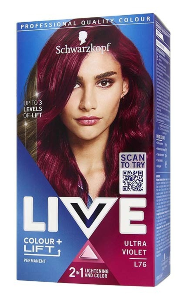 LIVE COLOR LIVE COLOR Permanenta matu krāsa, L76 Ultra Violet 1 gab.