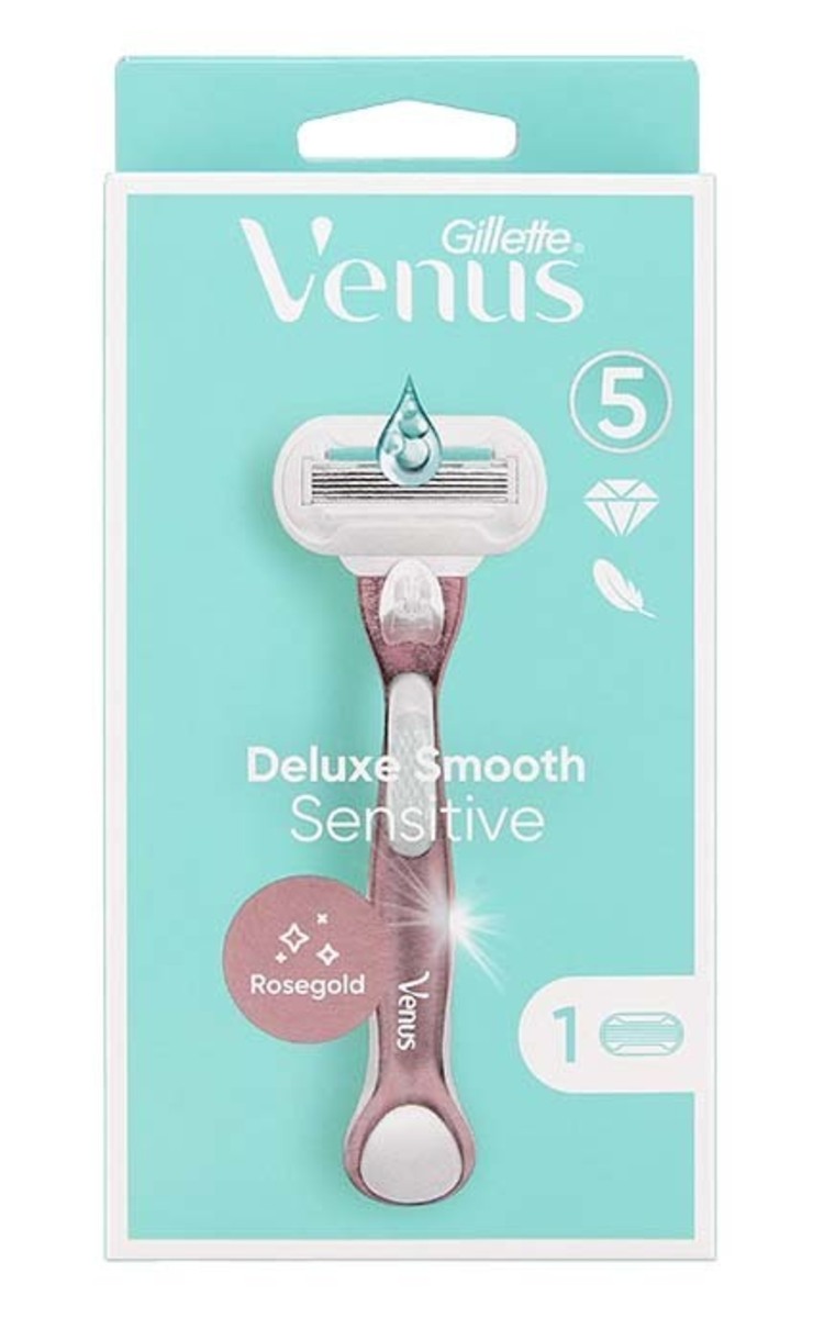 GILLETTE GILLETTE Venus Rosegold Deluxe Smooth Sensitive skūšanās aparāts sievietēm 1 gab.