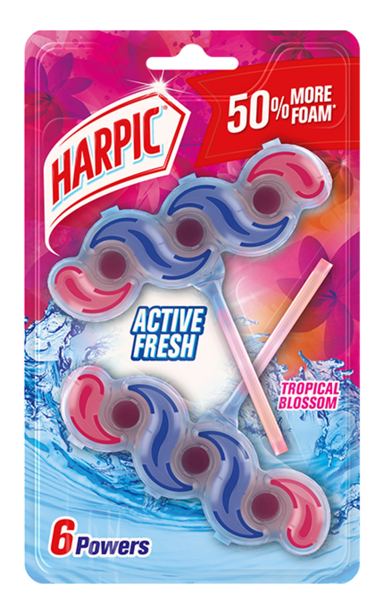 HARPIC HARPIC Tropical Blossom блок для туалета, 2x35г 70 г