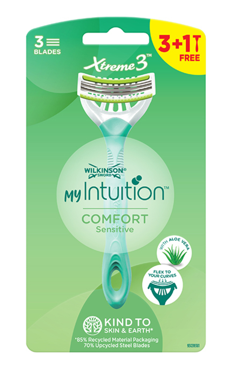 WILKINSON WILKINSON Sword Xtreme3 Sensitive Comfort vienreizējie sieviešu skuvekļi, 3+1gab. 4 gab.