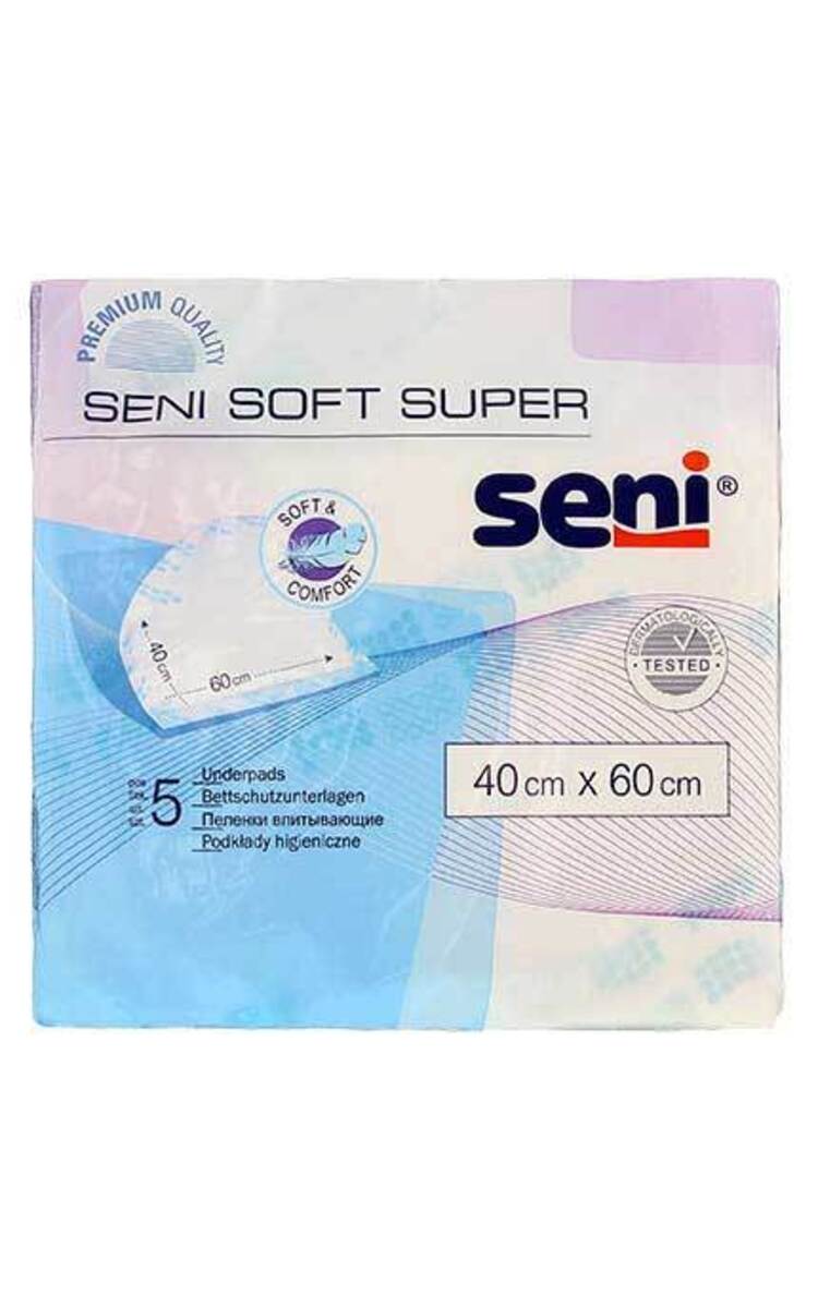 SENI SENI Soft Super абсорбирующие пеленки, 40x60см, 5шт. 5 шт