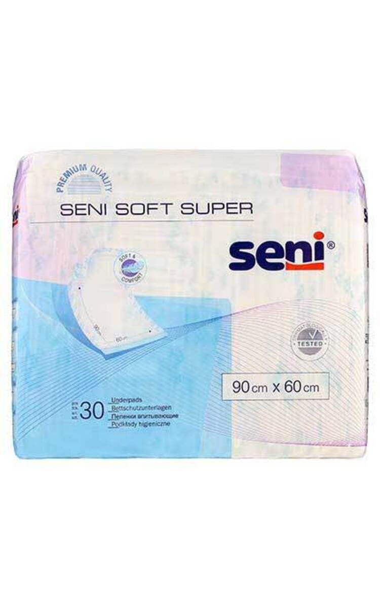 SENI SENI Soft Super абсорбирующие пеленки, 90x60см, 30шт. 30 шт