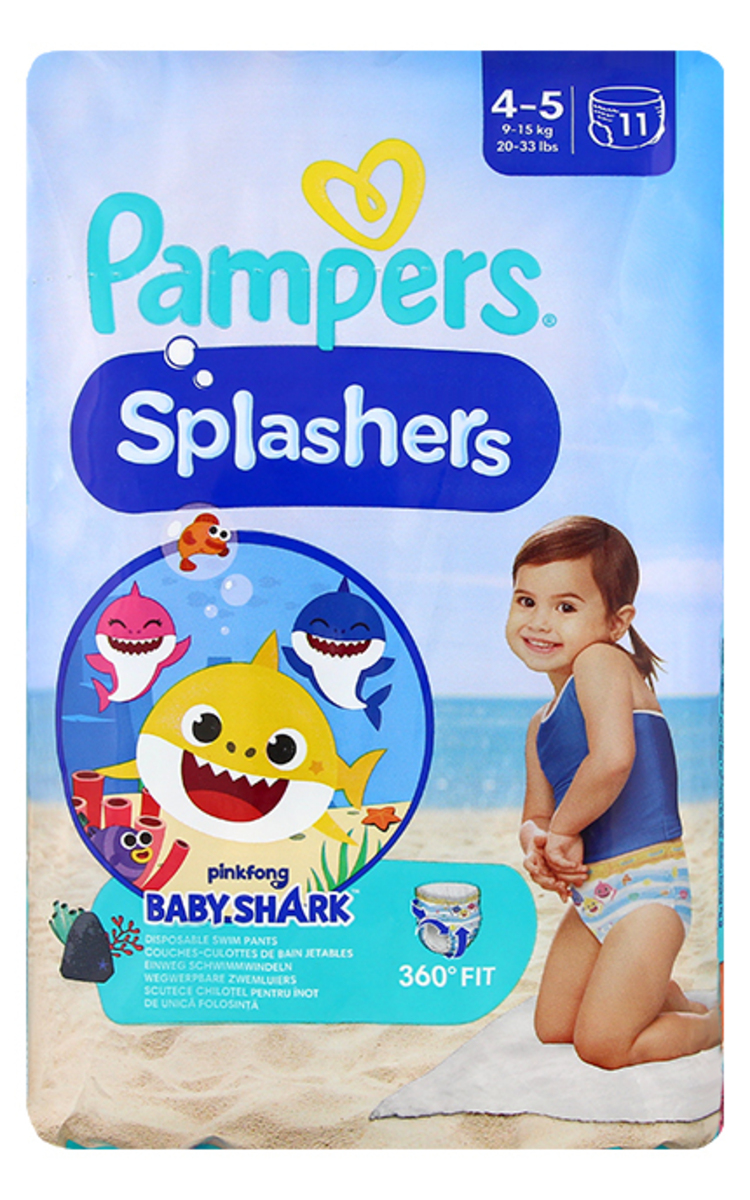 PAMPERS PAMPERS Splashers 4-5 autiņbiksītes peldēšanai, 9-15kg, 11gab. 11 gab.