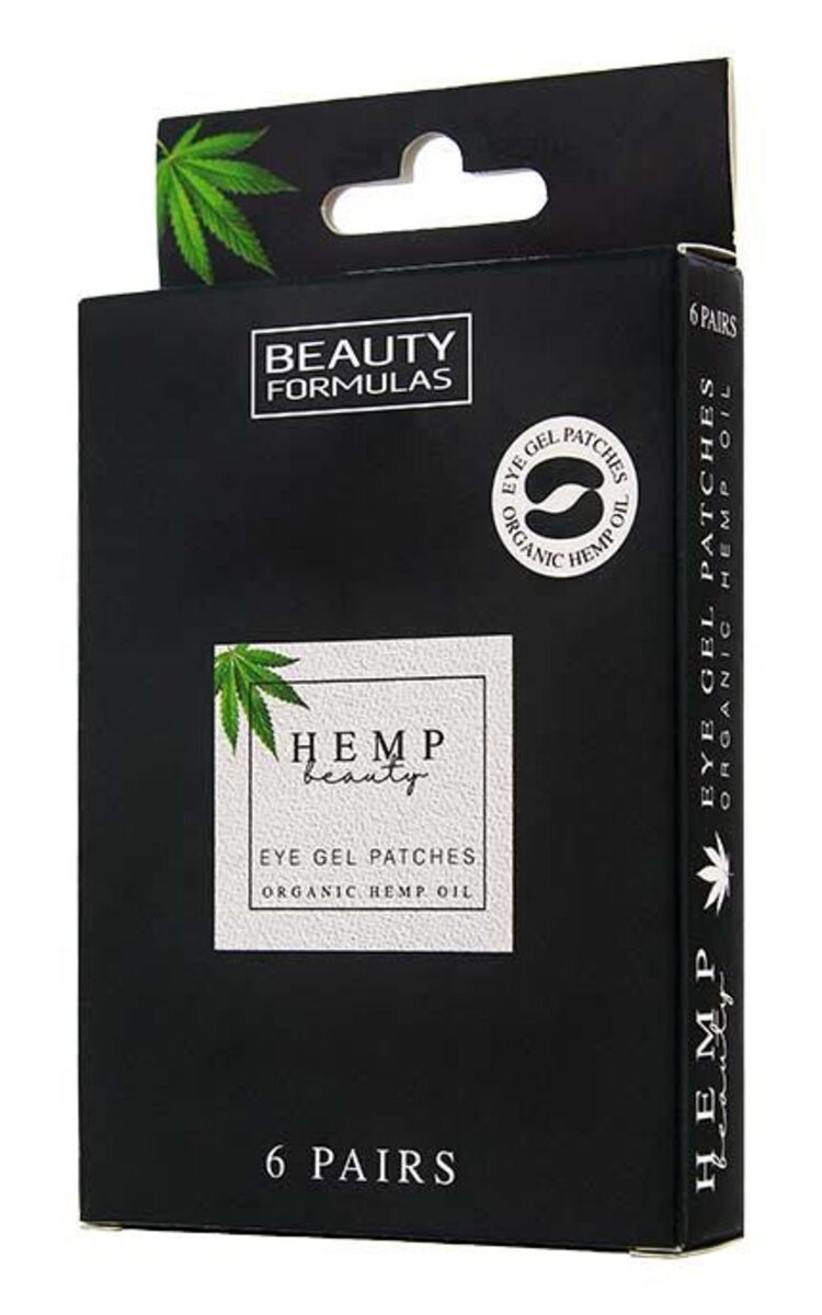 BEAUTY FORMULAS BEAUTY FORMULAS Hemp gela spilventiņi ādai zem acīm, 6 pāri