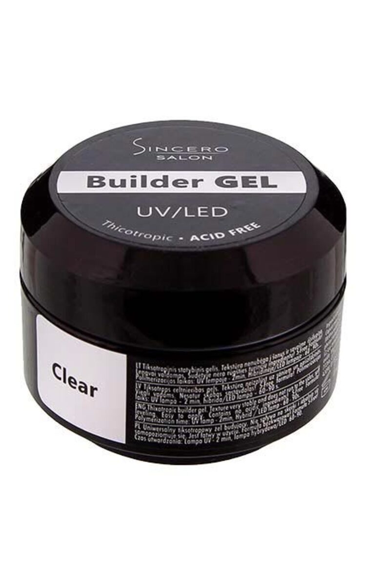 SINCERO SALON SINCERO SALON Builder базовый гель для ногтей, Clear, 15мл 15 мл