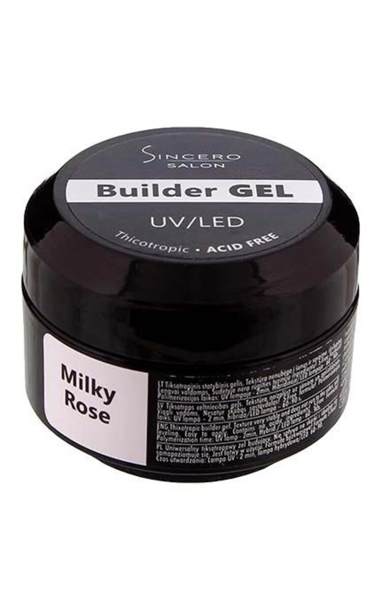 SINCERO SALON SINCERO SALON Builder базовый гель для ногтей, Milky Rose, 15мл 15 мл