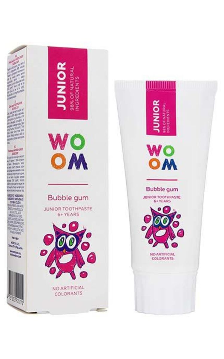 WOOM WOOM Junior Bubble Gum 6+ детская зубная паста, 50мл 50 мл