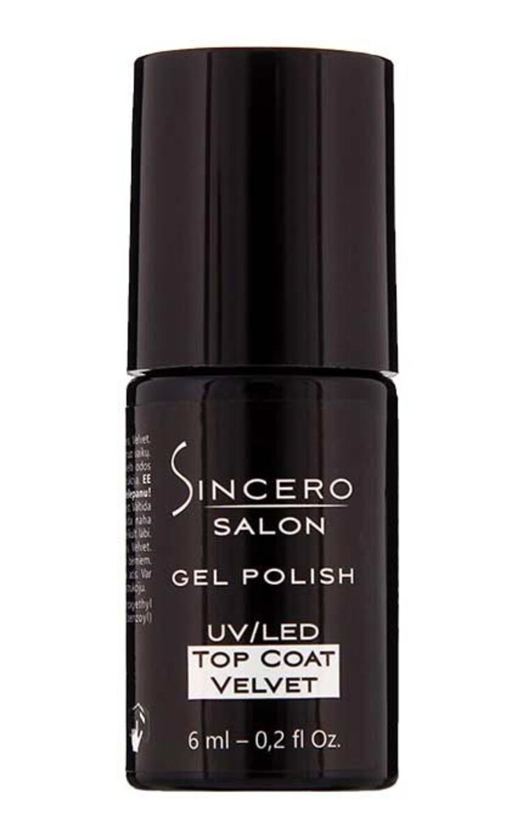 SINCERO SALON SINCERO Top Coat Velvet верхний слой лака для ногтей, 6мл 6 мл