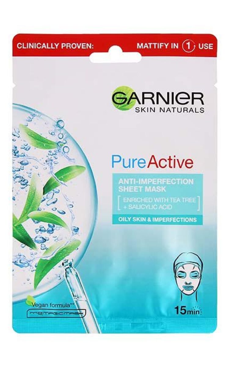 GARNIER GARNIER Pure Active Anti-Imperfection ādas nepilnību samazinoša sejas maska, 1gab., 23g 1 gab.