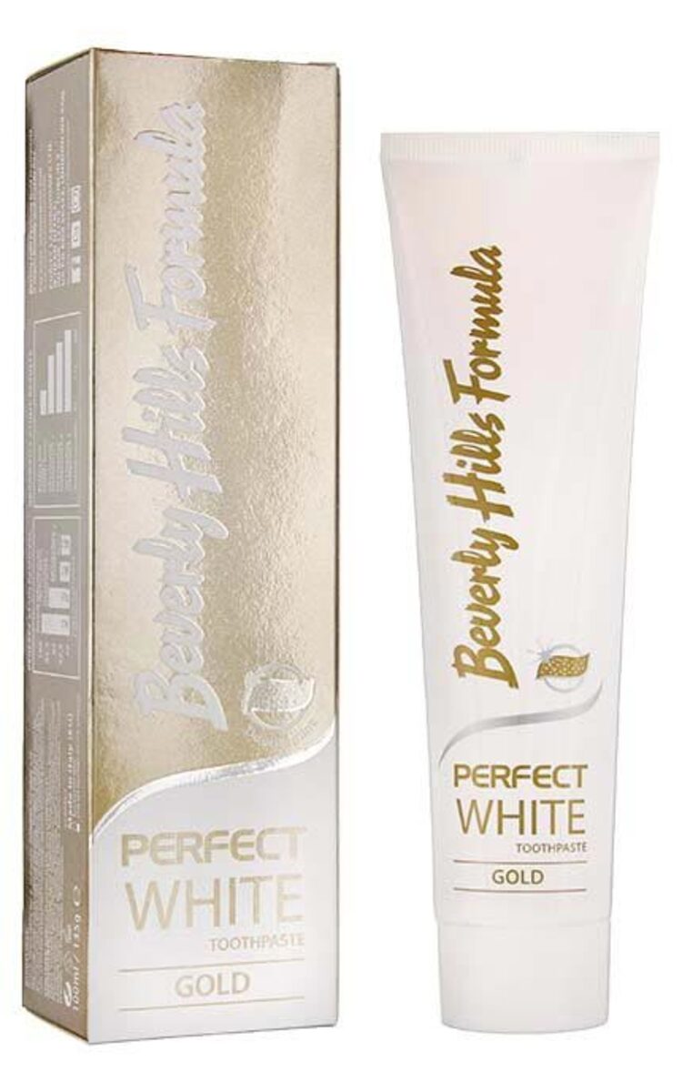 BEVERLY HILLS BEVERLY HILLS Formula Perfect White Gold осветляющая зубная паста с частичками золота, 100мл 100 мл