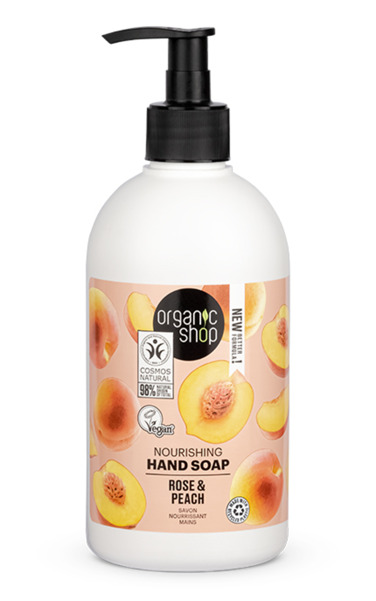 ORGANIC SHOP ORGANIC SHOP Peach&Rose жидкое мыло для рук, 500мл 500 мл