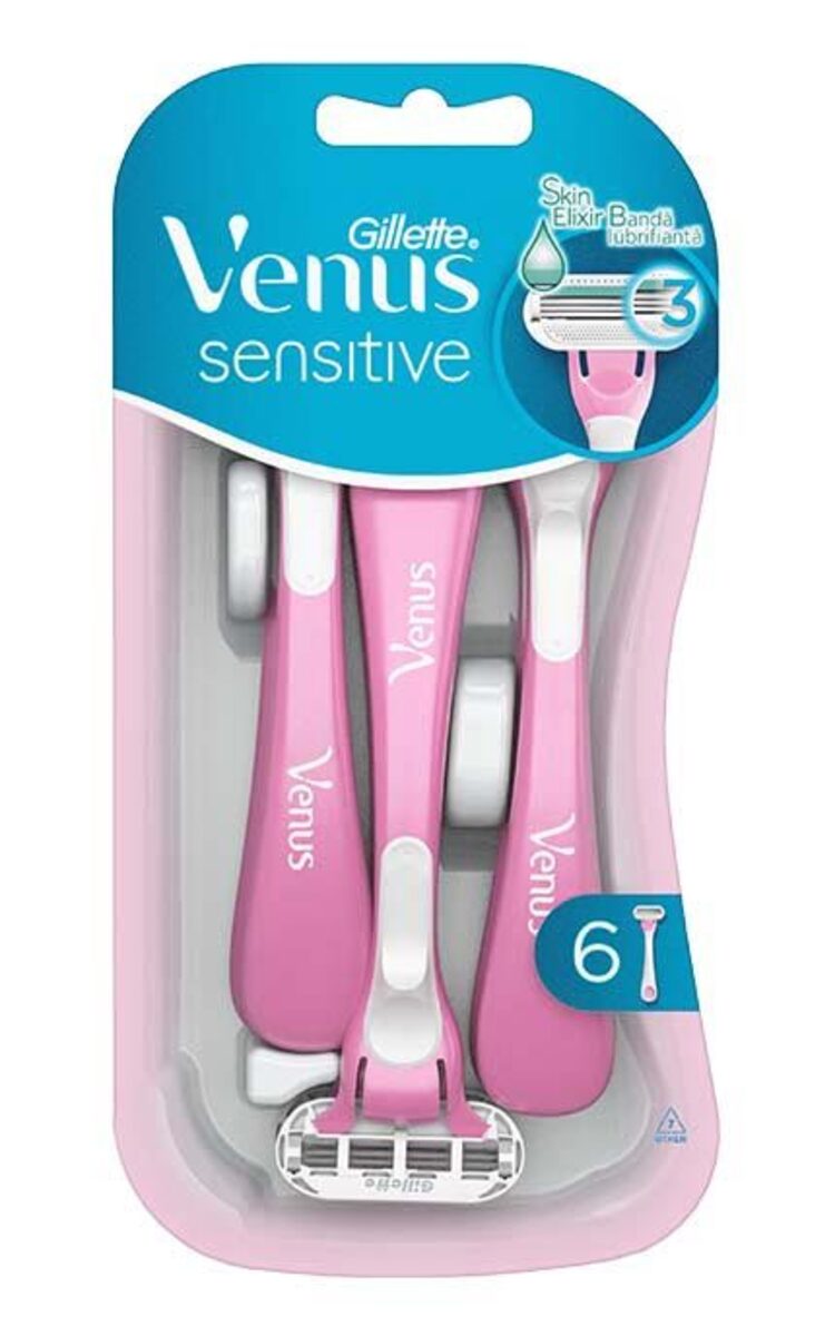 GILLETTE GILLETTE Venus Sensitive одноразовые женские бритвенные станки, 6шт. 6 шт