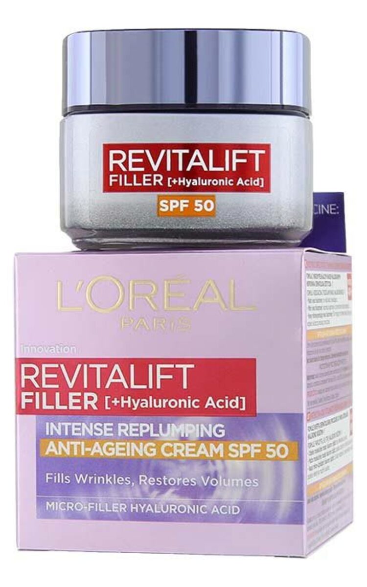 L`OREAL L`OREAL Revitalift Filler intensīvs apjomu atjaunojošs pretnovecošanās krēms ar SPF50, 50ml 50 ml