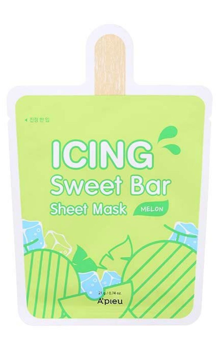 A'PIEU A'PIEU Icing Sweet Bar Melon barojoša un mitrinoša sejas maska ar melones ekstraktu, 1gab., 21g 1 gab.