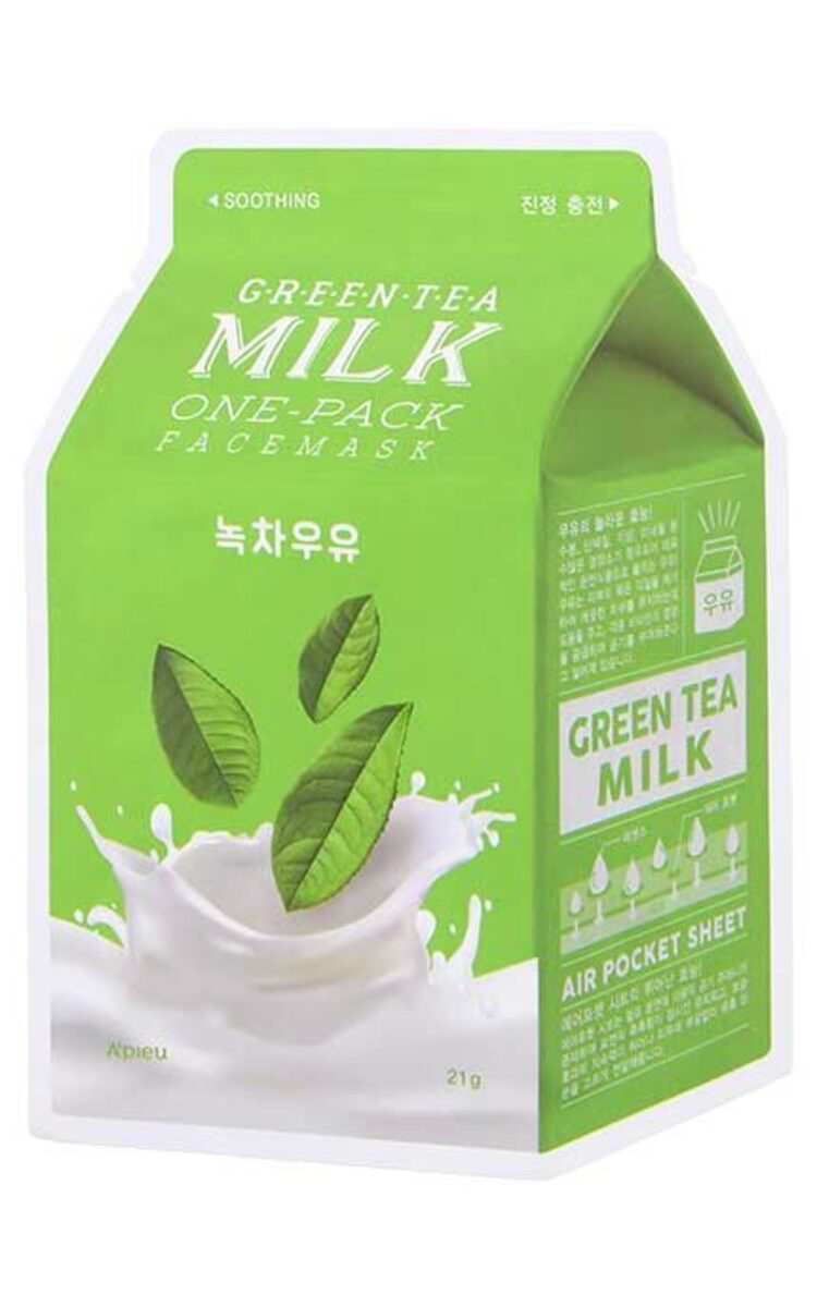 A'PIEU A'PIEU Green Tea Milk One-Pack тканевая маска с чаем и молоком, 1шт., 21г 1 шт