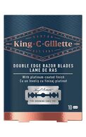 KING C.GILLETTE Double Edge Razor Blades двусторонние лезвия для бритья, 10шт.