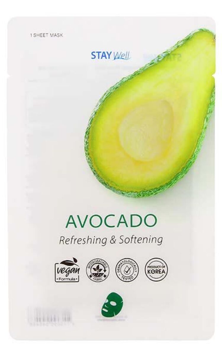 STAY WELL STAY WELL Vegan Avocado освежающая маска для лица, 1шт., 23г 1 шт