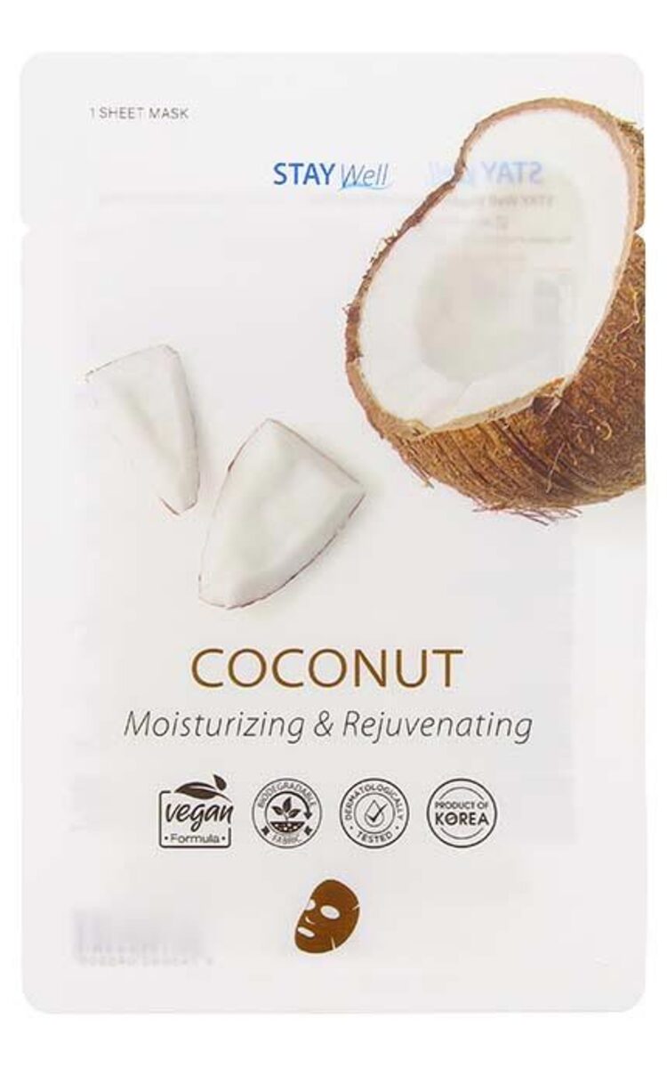 STAY WELL STAY WELL Vegan Coconut atjaunojoša maska sejai, 1gab., 23g 1 gab.