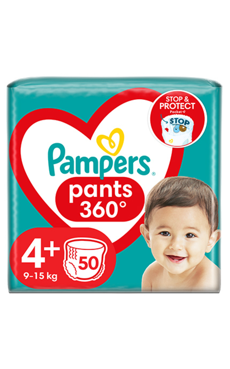 PAMPERS PAMPERS Maxi+ (4+) трусики, 9-15кг, 50шт. 50 шт