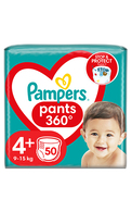 PAMPERS Maxi+ (4+) трусики, 9-15кг, 50шт.