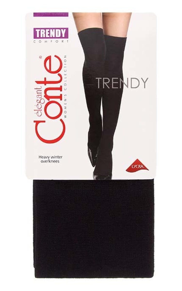 CONTE CONTE Trendy гольфы, Nero Ultra Black