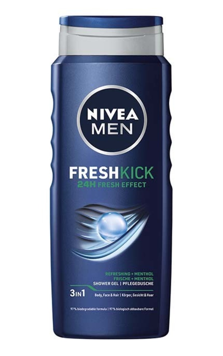 NIVEA MEN NIVEA MEN Fresh Kick dušas želeja vīriešiem, 500ml 500 ml