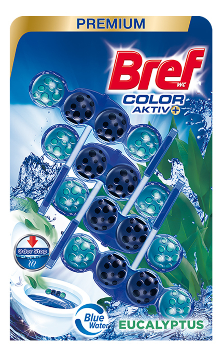 BREF BREF Color Activ+ Eucalyptus tualetes bloks, 4x50g 200 g