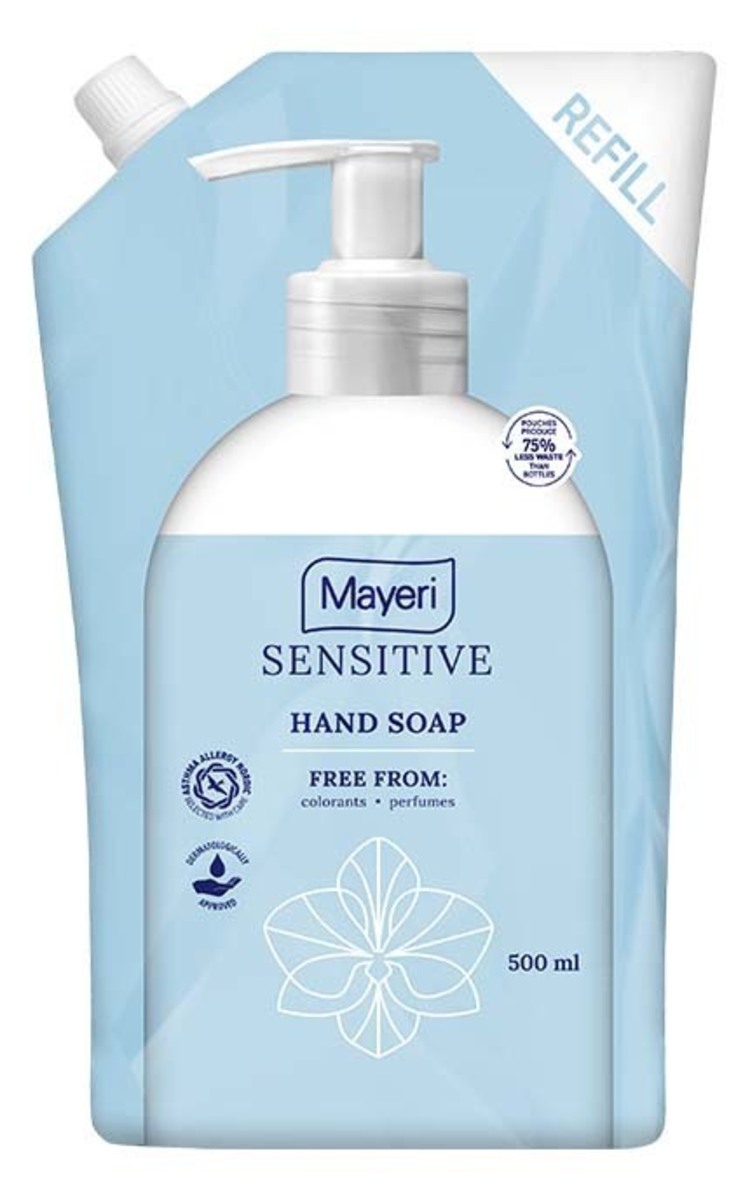 MAYERI MAYERI Sensitive šķidrās ziepes, uzpilde, 500ml 500 ml