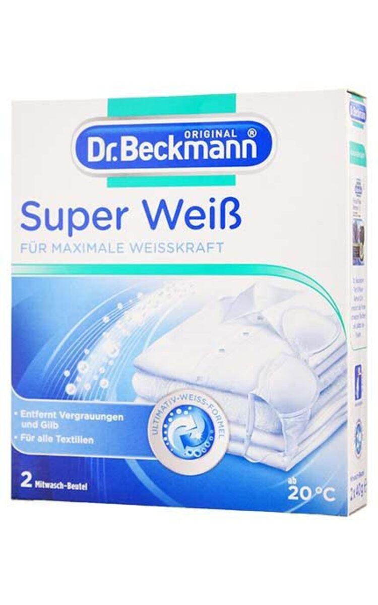 DR.BECKMANN DR.BECKMANN интенсивный отбеливатель для белого белья в пакетиках, 2шт. 80 г