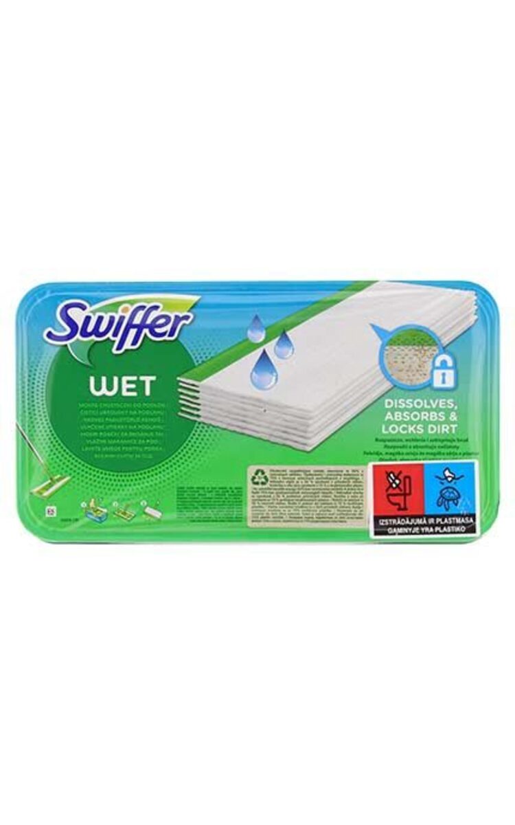 SWIFFER SWIFFER rezerves mitrās salvetes grīdu tīrīšanai, 20gab 20 gab.