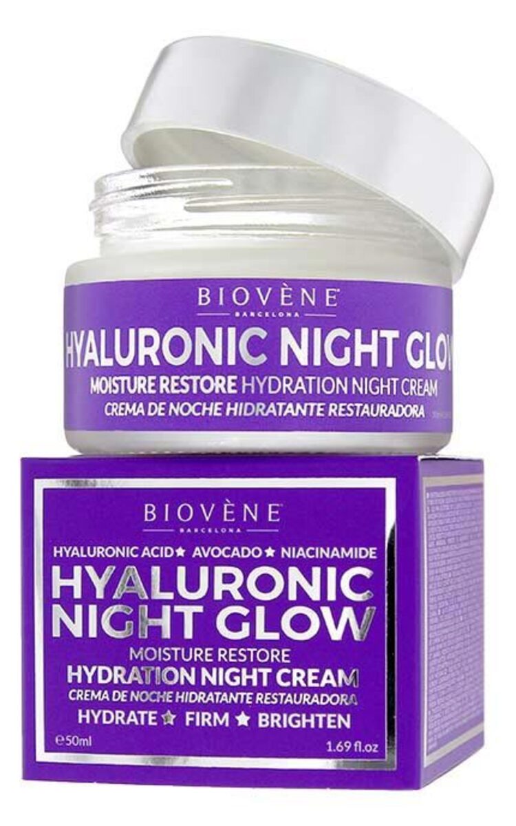 BIOVENE BIOVENE Hyaluronic Night Glow увлажняющий крем для лица, 50мл 50 мл