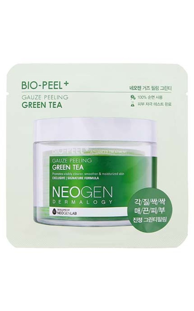 NEOGEN NEOGEN Bio-Peel Gauze Peeling-Green Tea, nomierinošs pīlinga disks sejai, 1gab. 9,5 ml