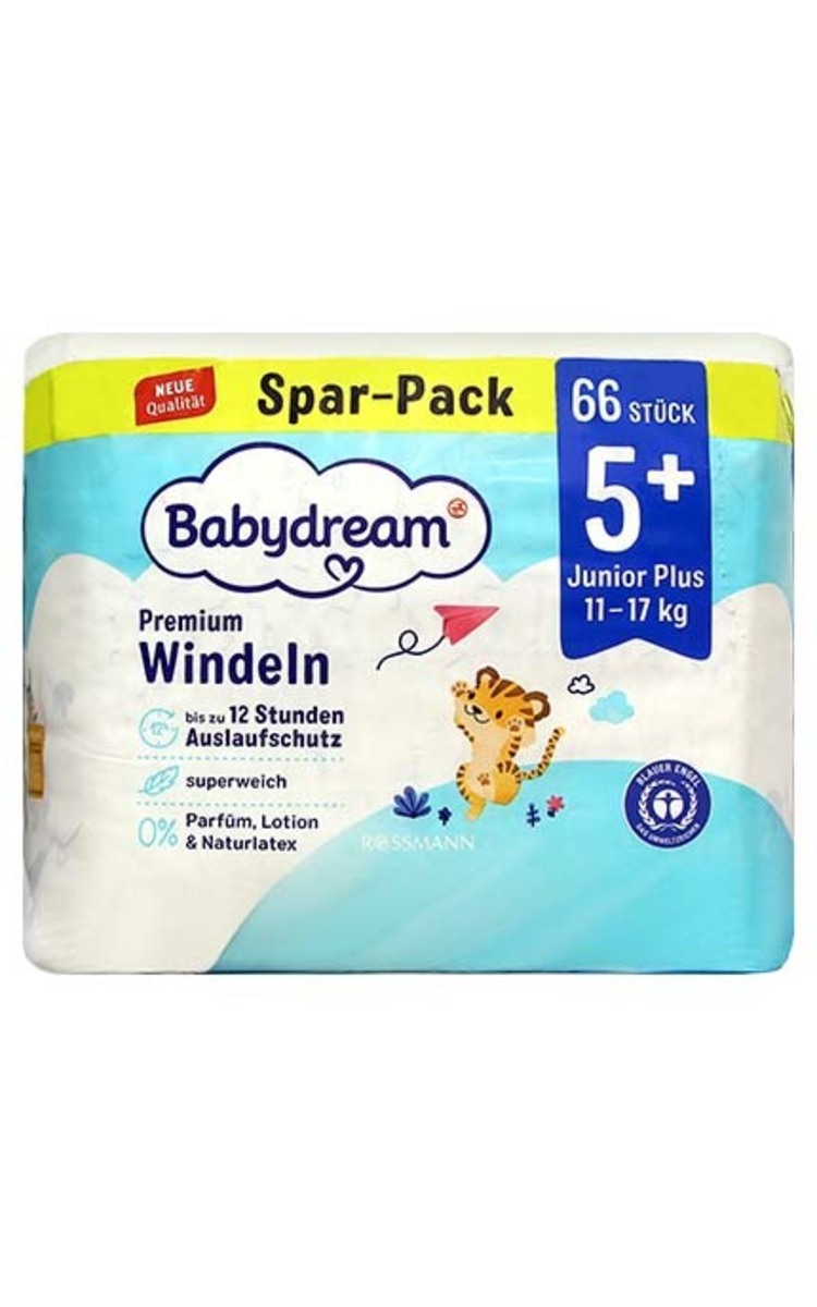 BABY DREAM BABYDREAM Junior Plus5+ autiņbiksītes, 11-17kg, 66gab. 66 gab.