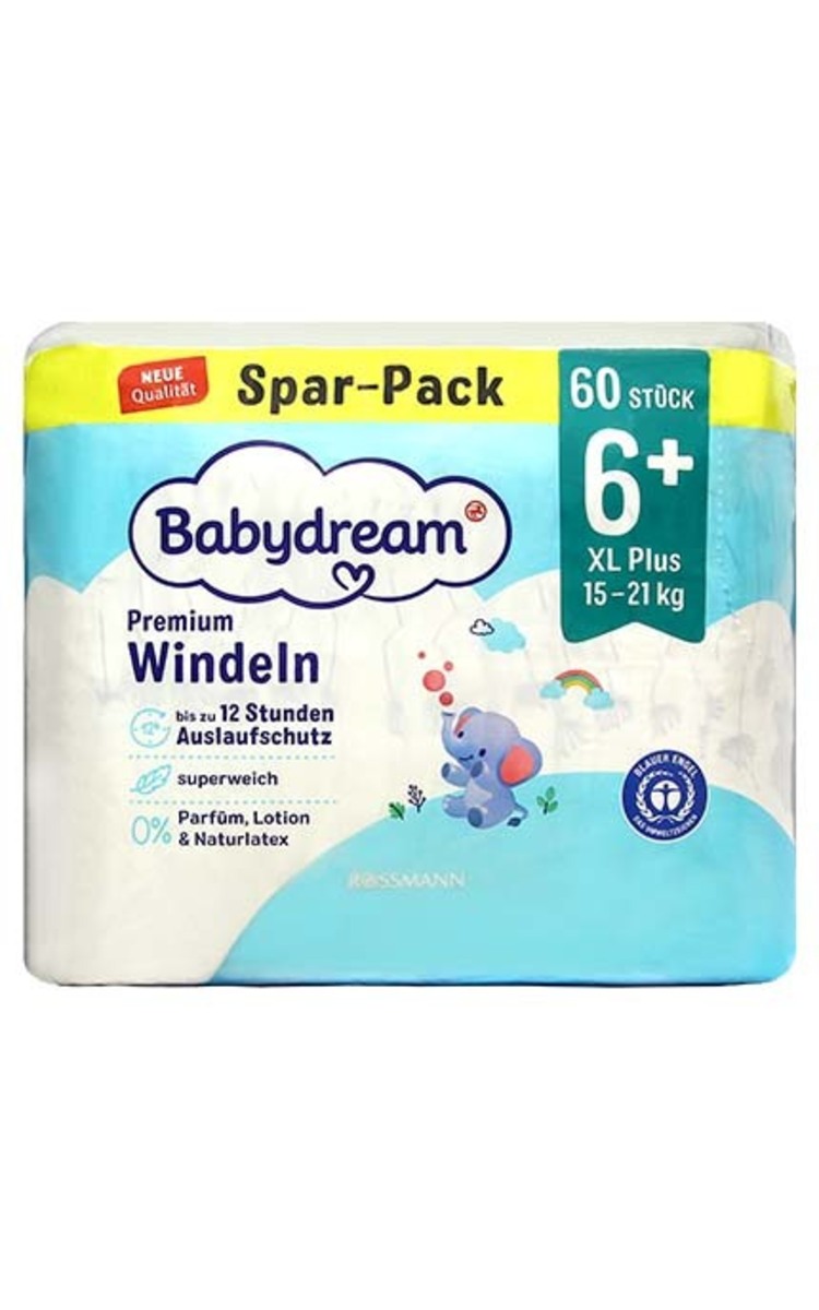 BABY DREAM BABYDREAM XL Plus6+ подгузники, 15-21кг, 60шт. 60 шт