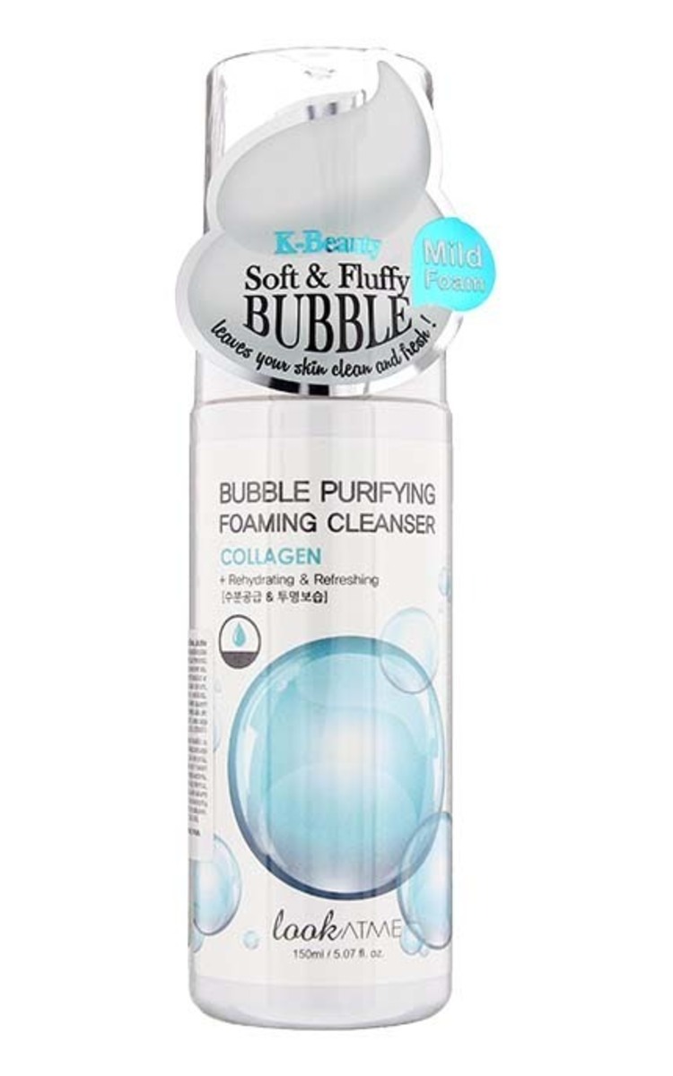 LOOK AT MY  LOOK AT ME Bubble Purifying Увлажняющая пенка для очищения лица с коллагеном, 150мл 150 мл