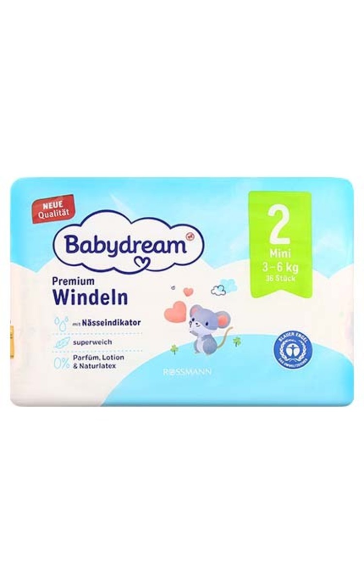 BABY DREAM BABYDREAM Premium Mini2 autiņbiksītes, 3-6kg, 36gab. 36 gab.