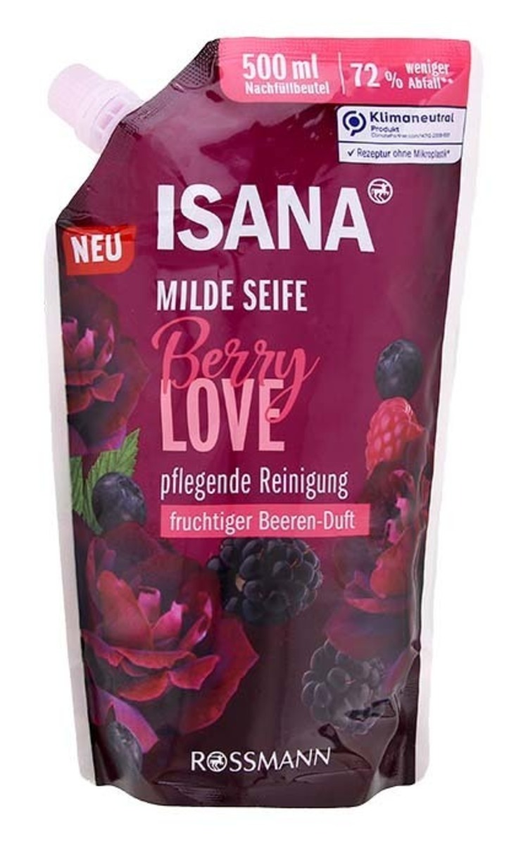 ISANA ISANA Berry Love šķidro ziepju rezerve, 500ml 500 ml