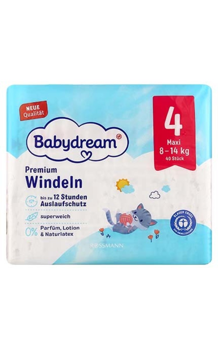 BABY DREAM BABYDREAM Maxi4 autiņbiksītes, 8-14kg, 40gab. 40 gab.